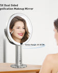 EKO iMira Pro 8"  1X/5X Double Sided Sensor Mirror - Dark Gray – Magnification Makeup Mirror