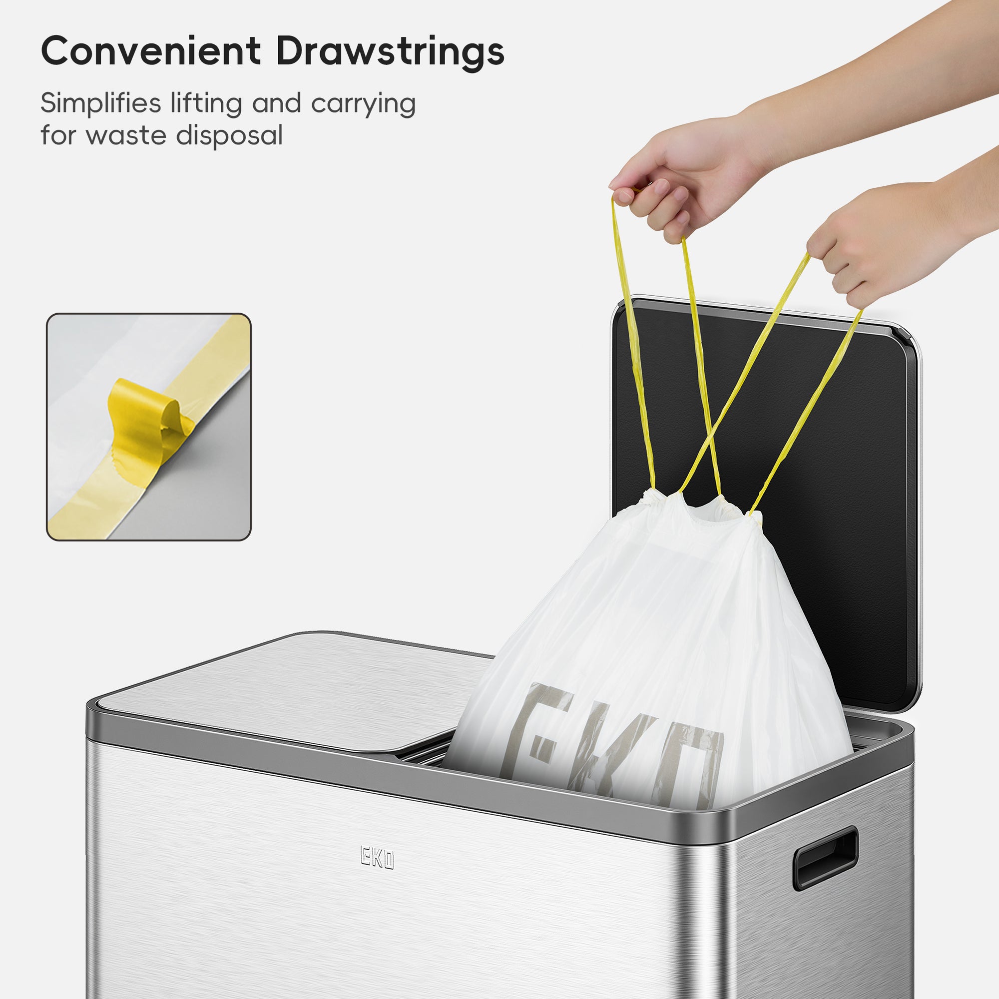 Code M -10.6 Gallon Easy-Dispense Roll Trash Bag - 440 Count