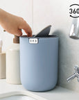 EKO Fandy Table Bin with Swing-Top Lid - Blue 1.5L / 0.4 Gal – 360 Degree Swing-Top Lid