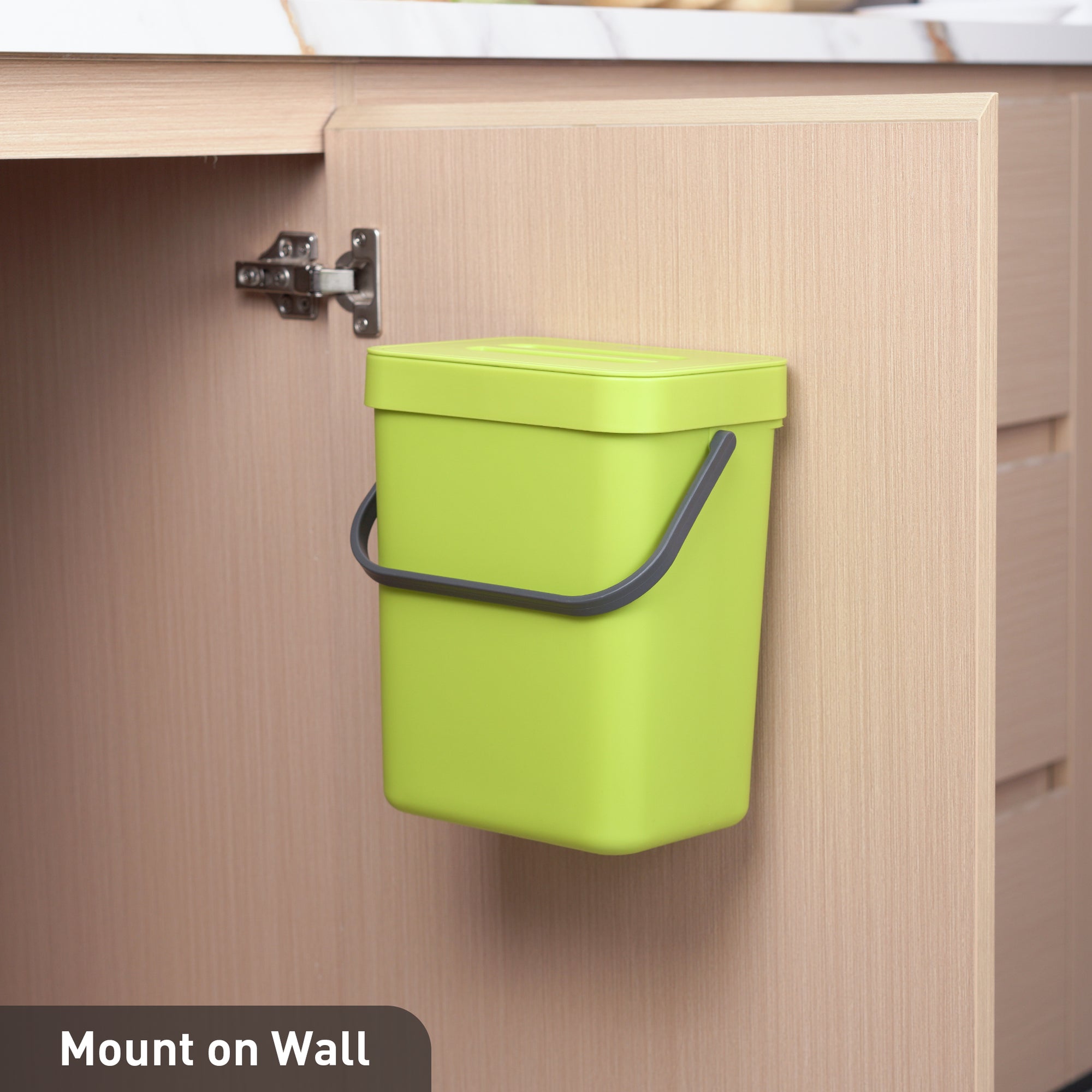 EKO Puro Compost Bin with Lid - Lime 5L / 1.32 Gal – Mount on Wall
