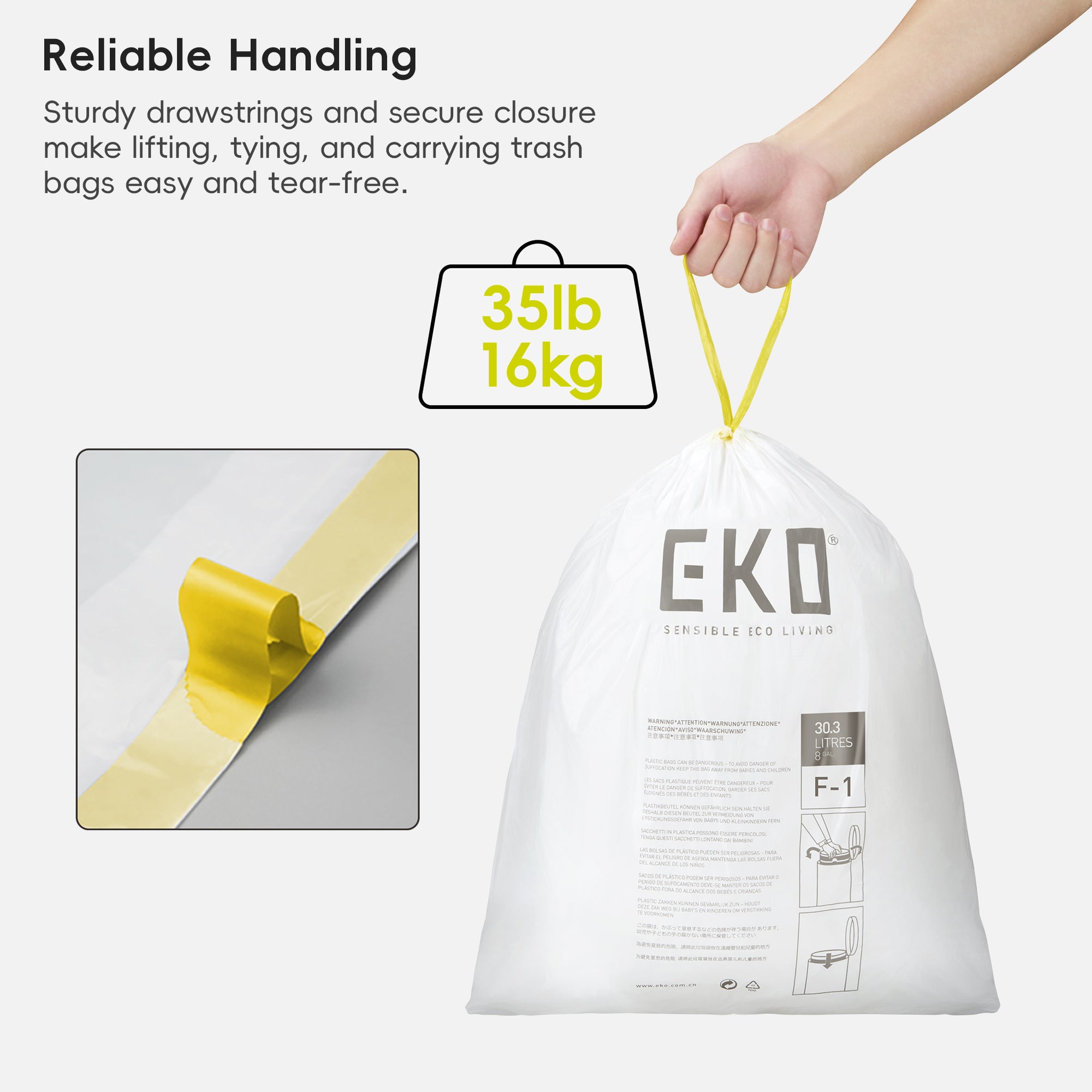 Easy-Dispense Roll Trash Bag Code A-Z / 1.6-21 Gal