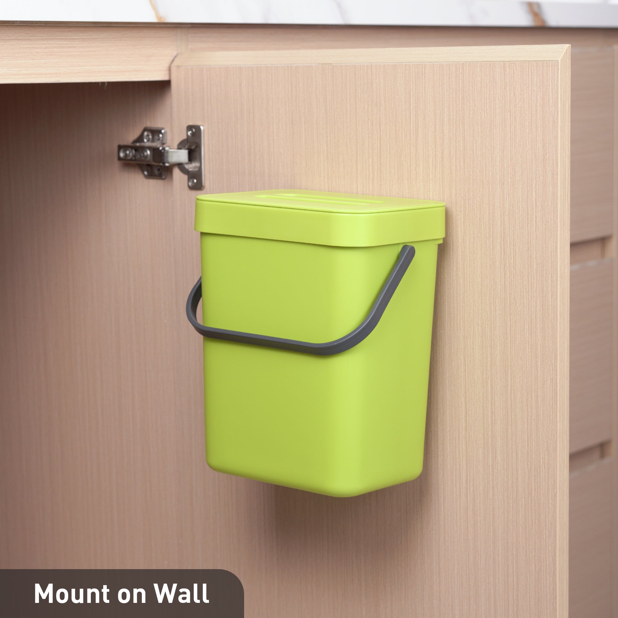 EKO Puro Compost Bin with Lid - Lime 5L / 1.32 Gal – Mount on Wall