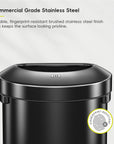 Urban Semi-Round Open Top Can Commercial Grade – 80L / 21 Gal-Matte Black