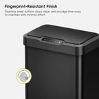 Mirage-T Motion Sensor Trash Can, 50 L  / 13.2 Gal, Stainless Steel