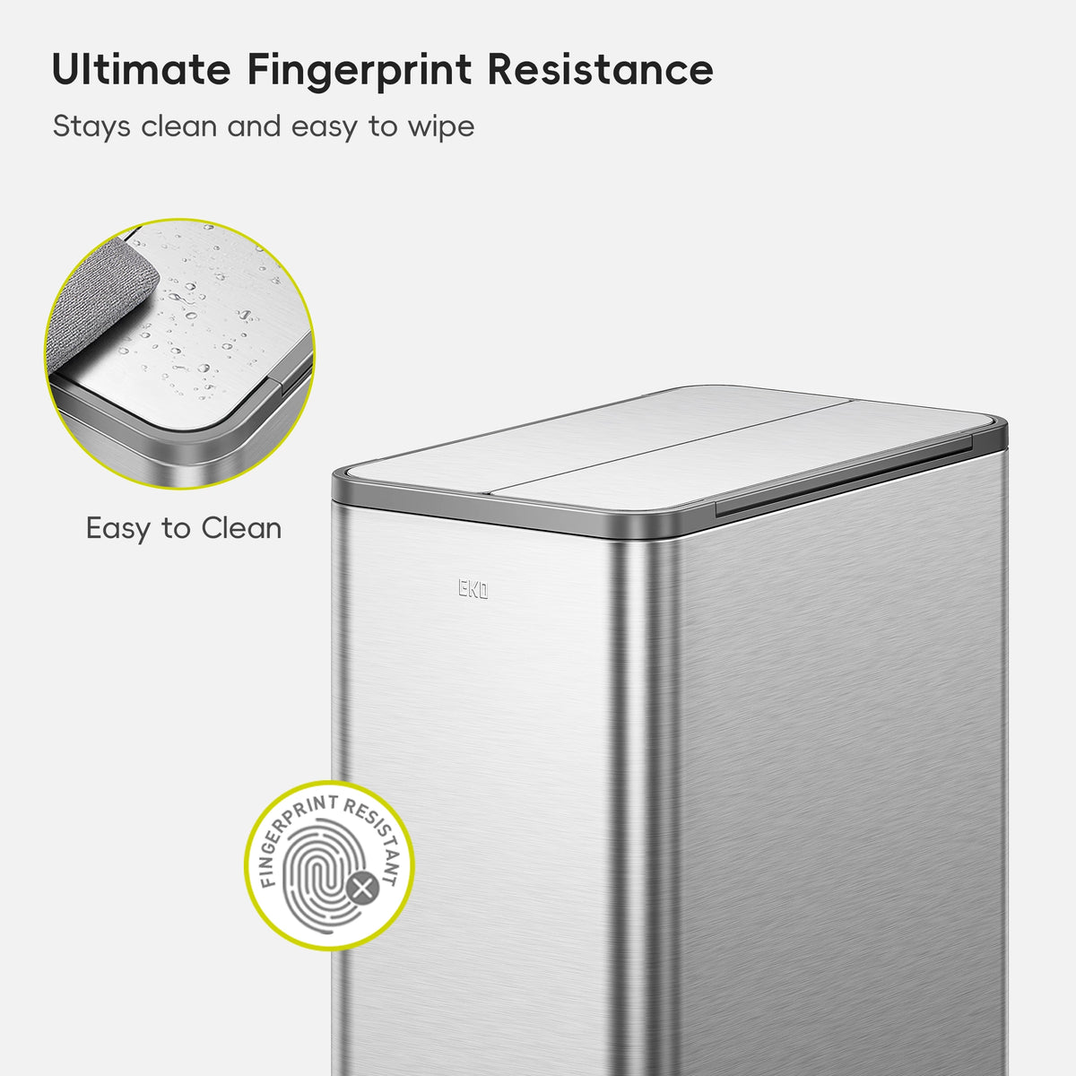 X-Wing Slim Step Trash Can with Dual Wing Lid 50 L / 13.2 Gal