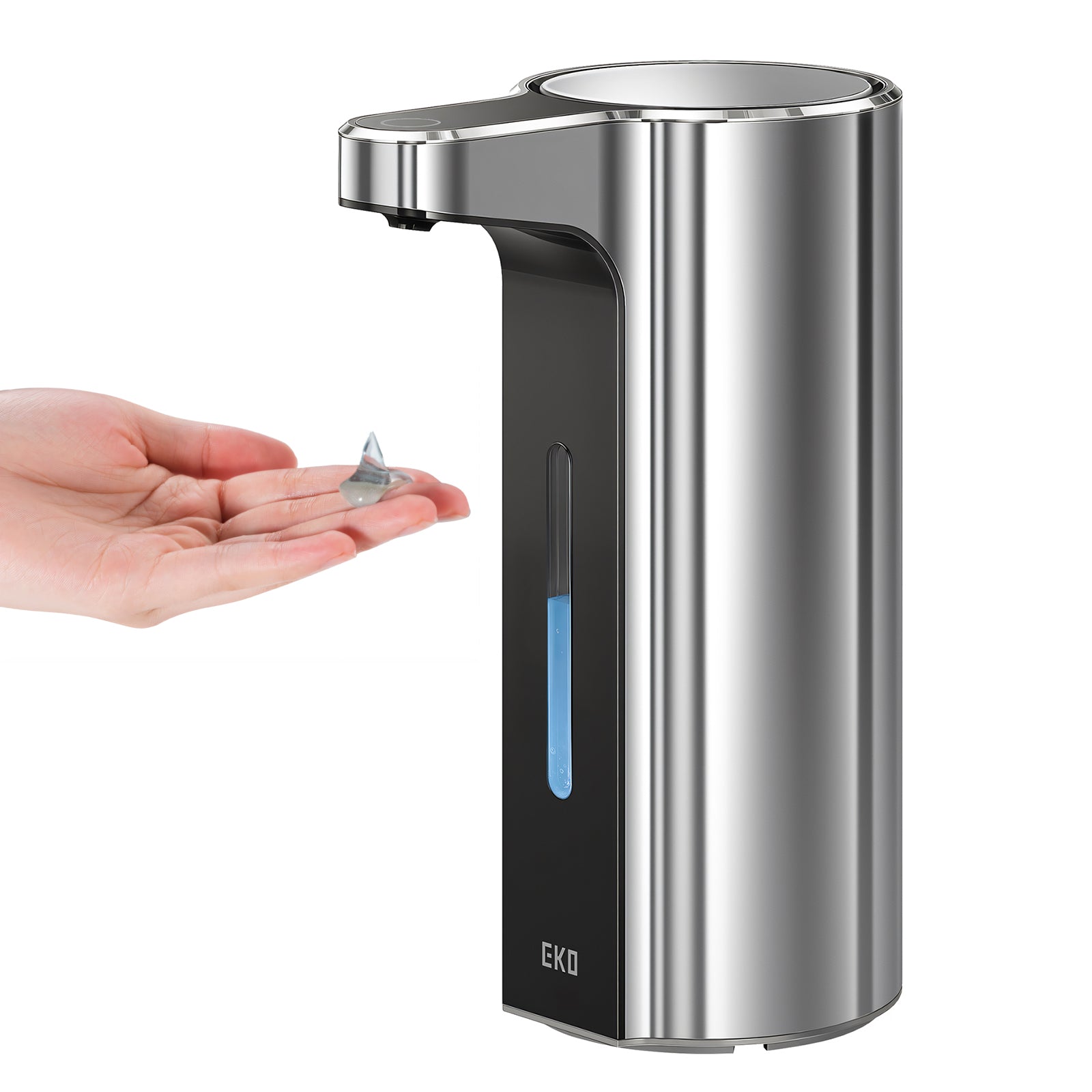 EKO Aroma Pro 13.5 fl oz Touchless Automatic Liquid Soap Dispenser-Chrome Metallic