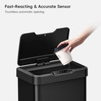 Mirage-T Motion Sensor Trash Can, 50 L  / 13.2 Gal, Stainless Steel