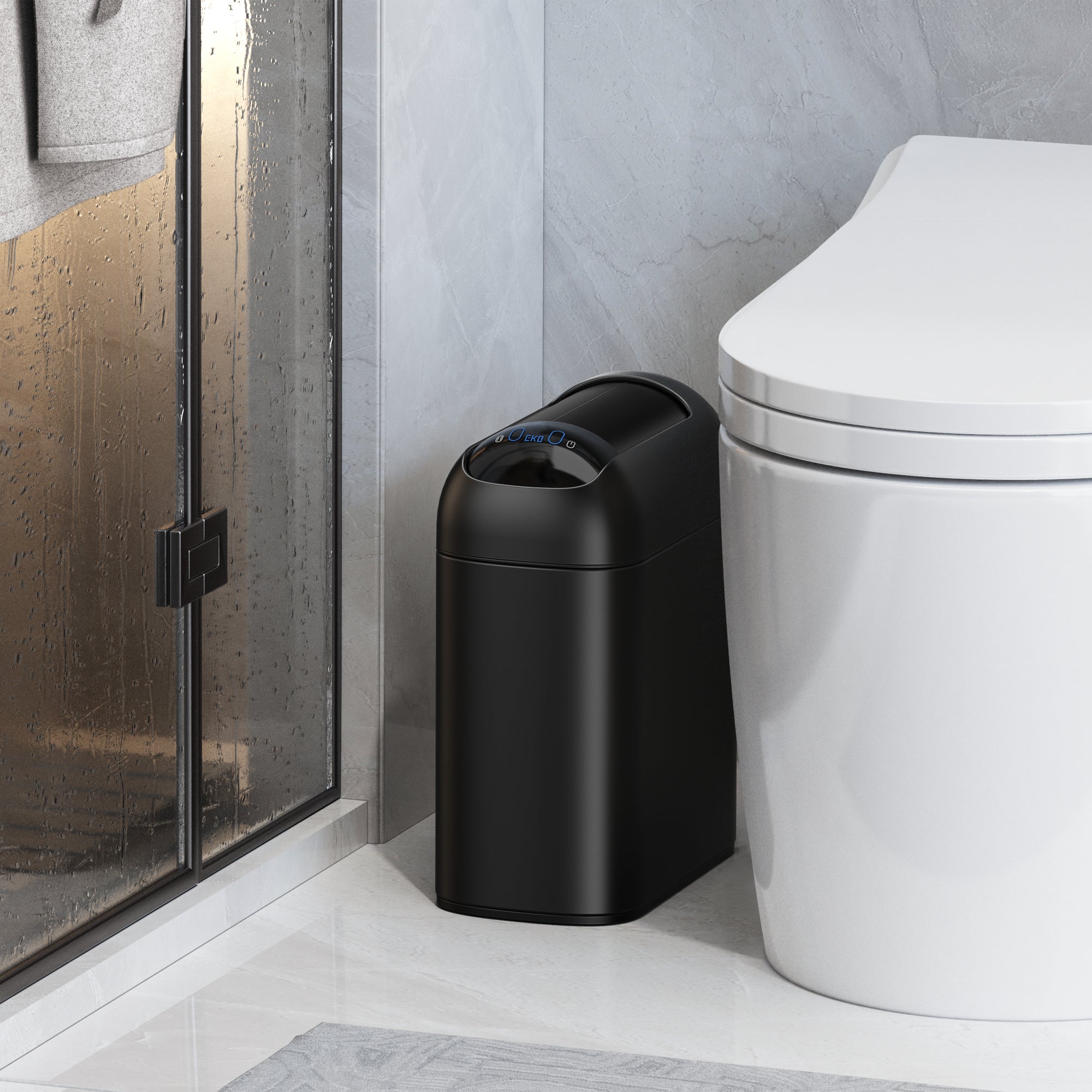 Astro Slim Sensor Trash Can with Butterfly Lid 10 L / 2.6 Gal