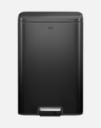 Maxwell Step On Foot Pedal Trash Can, 13.2 Gallon/50L Matte Black Steel