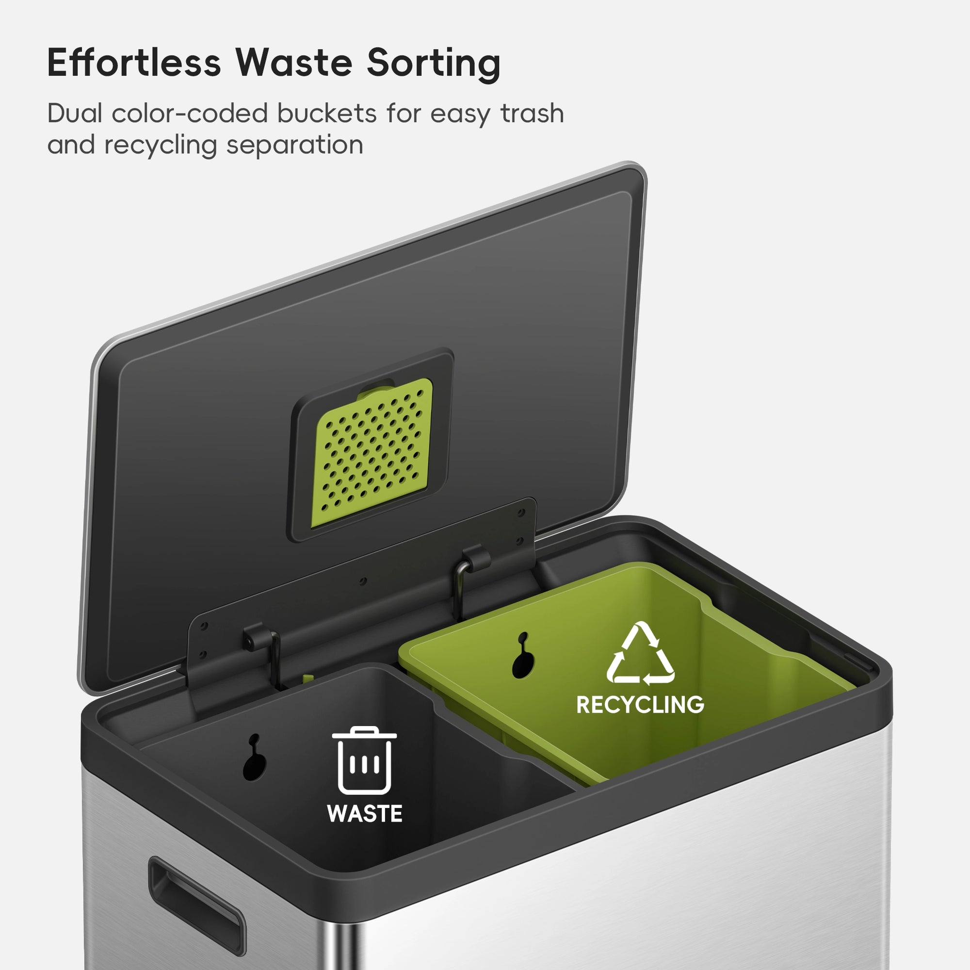 EcoCasa II Step Recycling Can with Liner