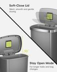 Hana Select Plastic Resin Step Trash Can 50 L / 13 Gal