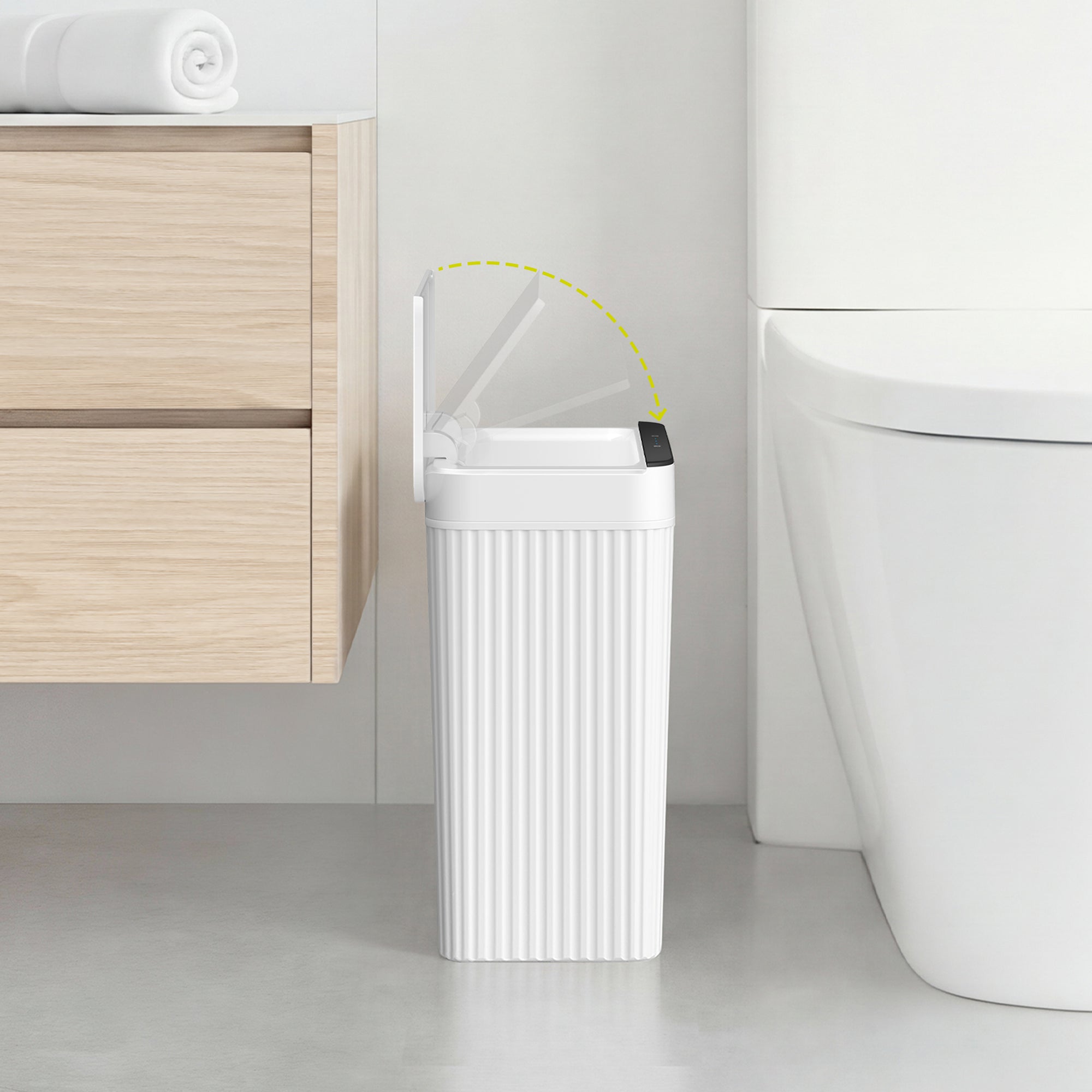 Brio Compact Design Motion Sensor Trash Can 10 L / 2.6 Gal