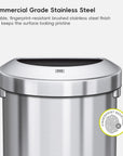 Urban Semi-Round Commercial Open Top Waste Bin