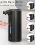 EKO Aroma Pro 13.5 fl oz Touchless Automatic Liquid Soap Dispenser-Matte Black – Adaptable Dispense Control