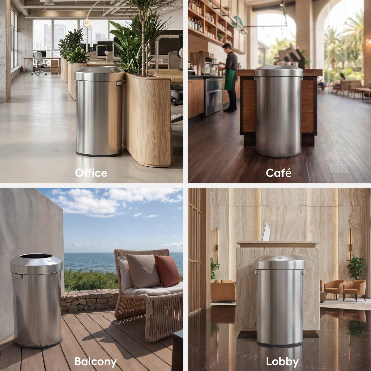 Urban Round Open Top Can Commercial Grade