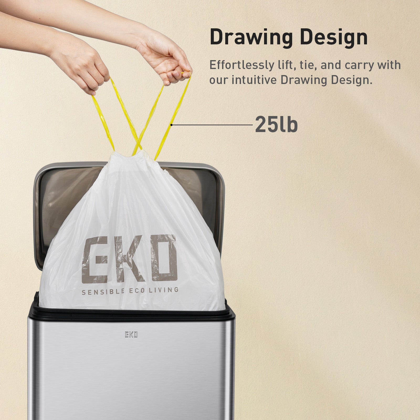 EKO Code F-1 - 8 Gallon Trash Bag - 60 Count – Drawing Design