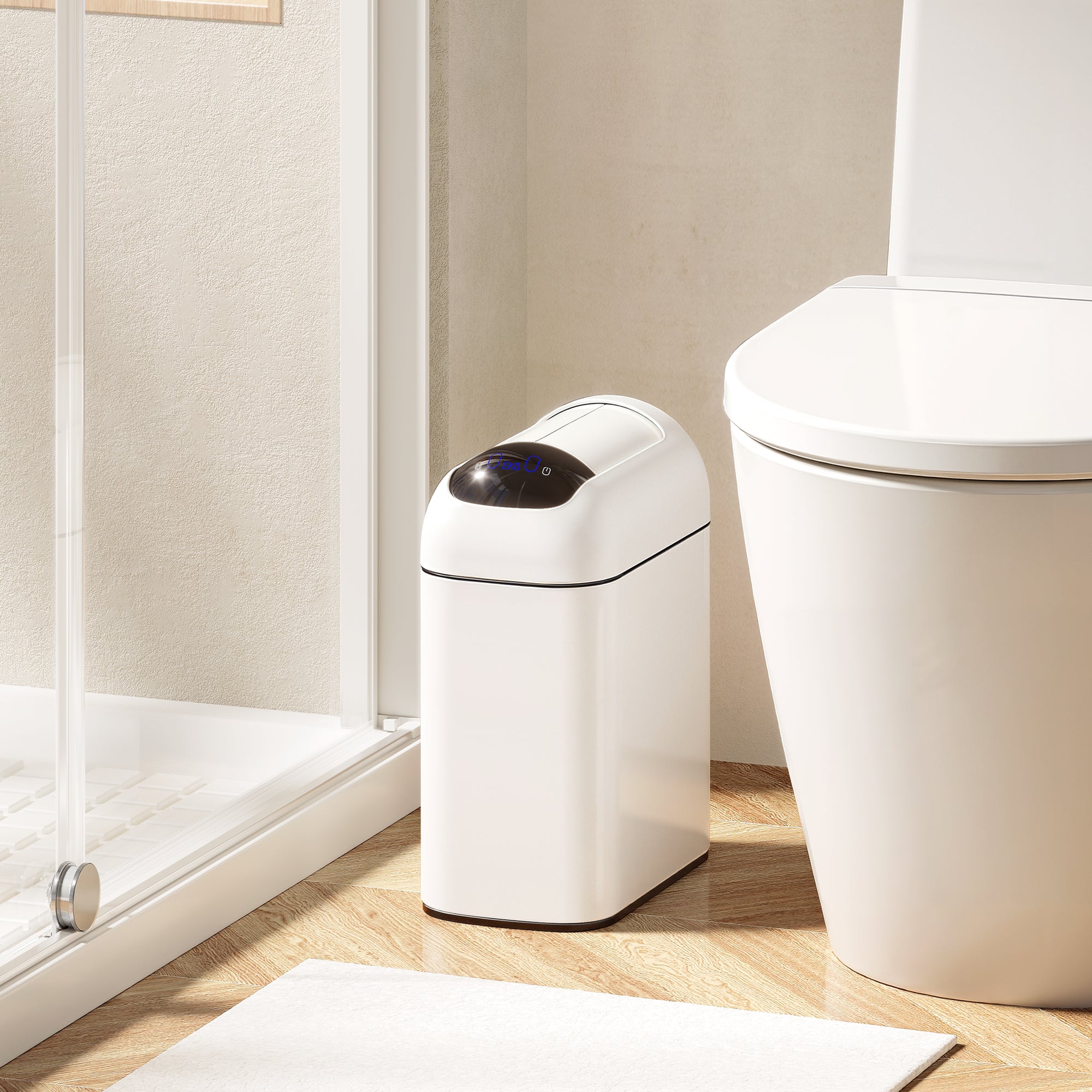 Astro Slim Sensor Trash Can with Butterfly Lid 10 L / 2.6 Gal