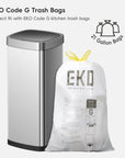 Ecosmart Motion Sensor Square Trash Can Stainless Steel 80 L / 21.1 Gal