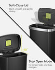 Hana Select Plastic Resin Step Trash Can 50 L / 13 Gal