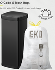 EKO EcoSmart 80L / 21.1 Gallon Motion Sensor Trash Can – Tall, Large Touchless Automatic Kitchen Garbage Bin-Matte Black – EKO Code G Trash Bags