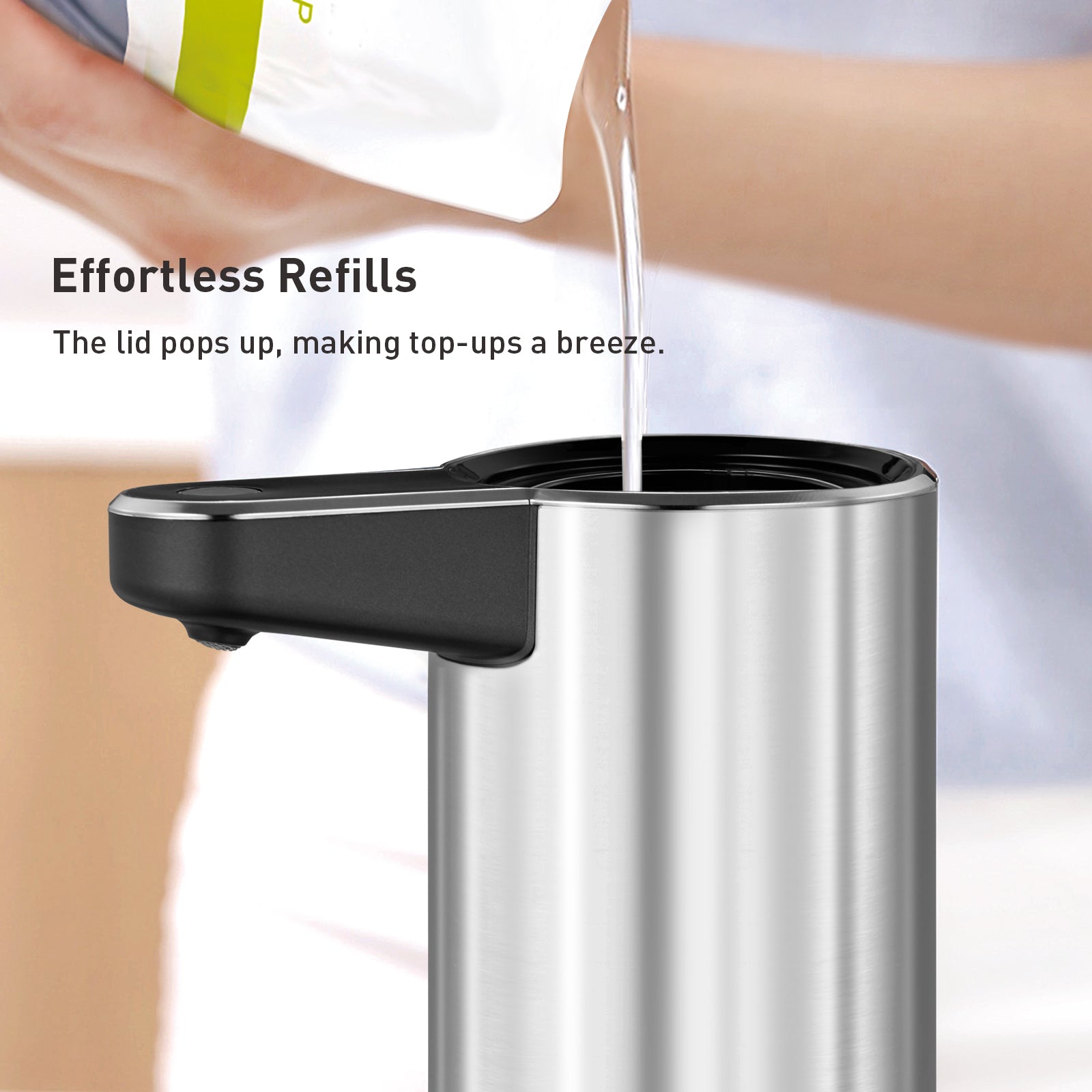 EKO Deluxe Aroma Smart Liquid Soap Dispenser - Stainless Steel – Effortless Refills