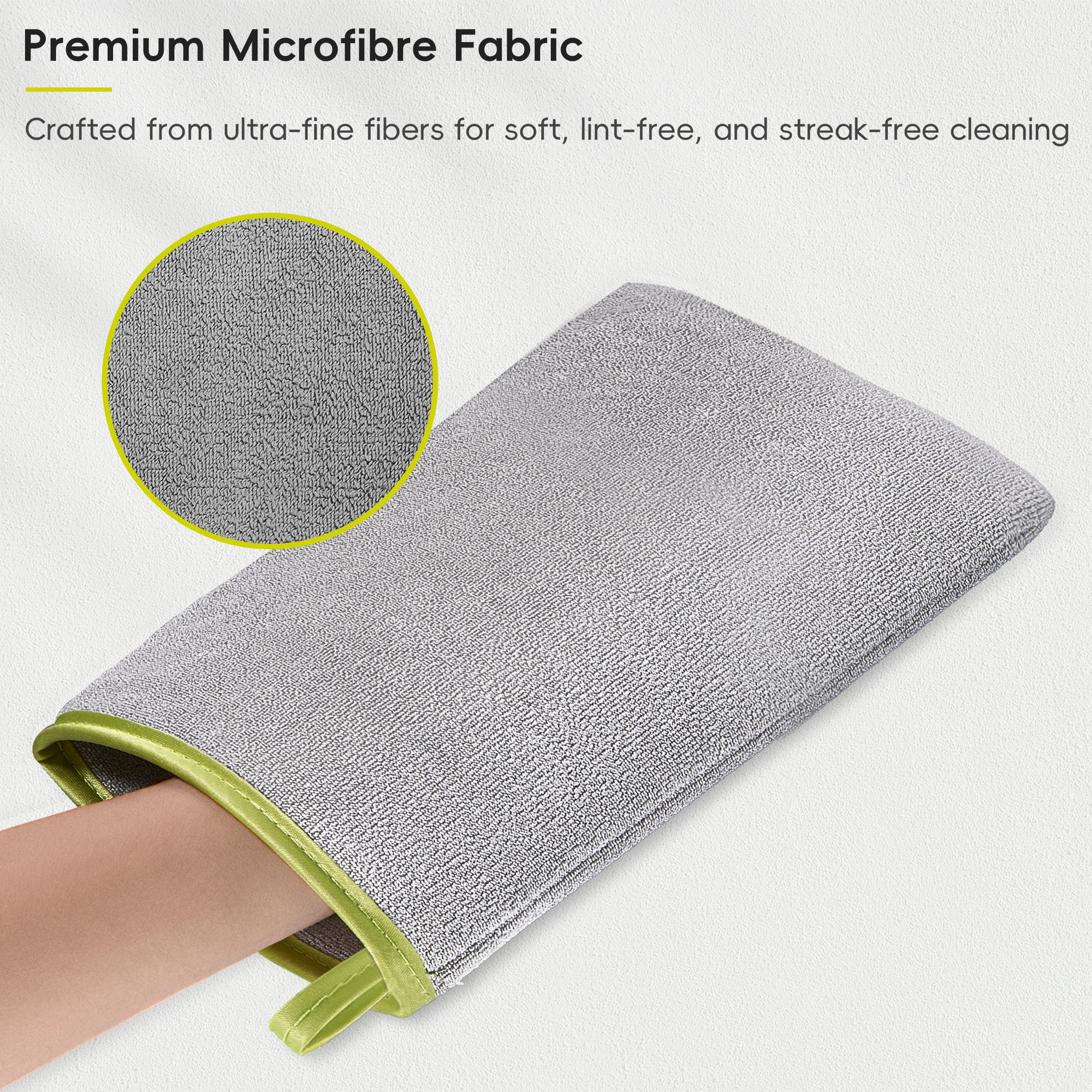 EKO Microfiber Cleaning Mitt for Stainless Steel – Premium Microfibre Fabric