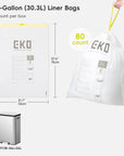 Code E - 8 Gallon Easy-Dispense Roll Trash Bag - 80 Count (30.3-36L)
