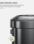Urban Round Open Top Can Commercial Grade - 60L / 16 Gal - Black Stainless Steel