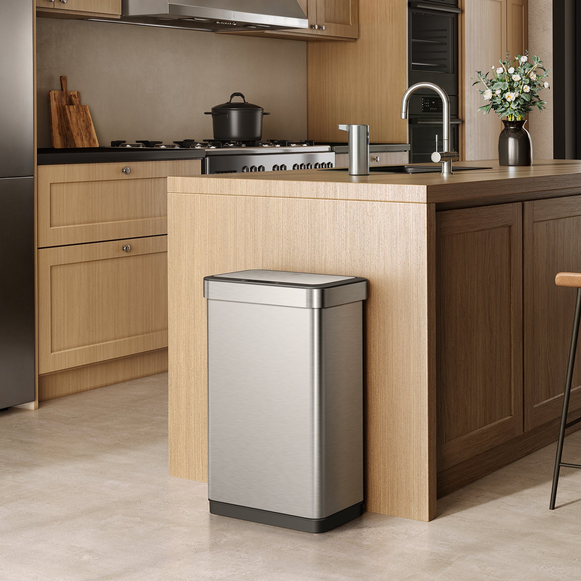 Nova Stainless Steel Motion Sensor Trash Can