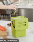 EKO Puro Compost Bin with Lid - Lime 5L / 1.32 Gal – Countertop Convenience