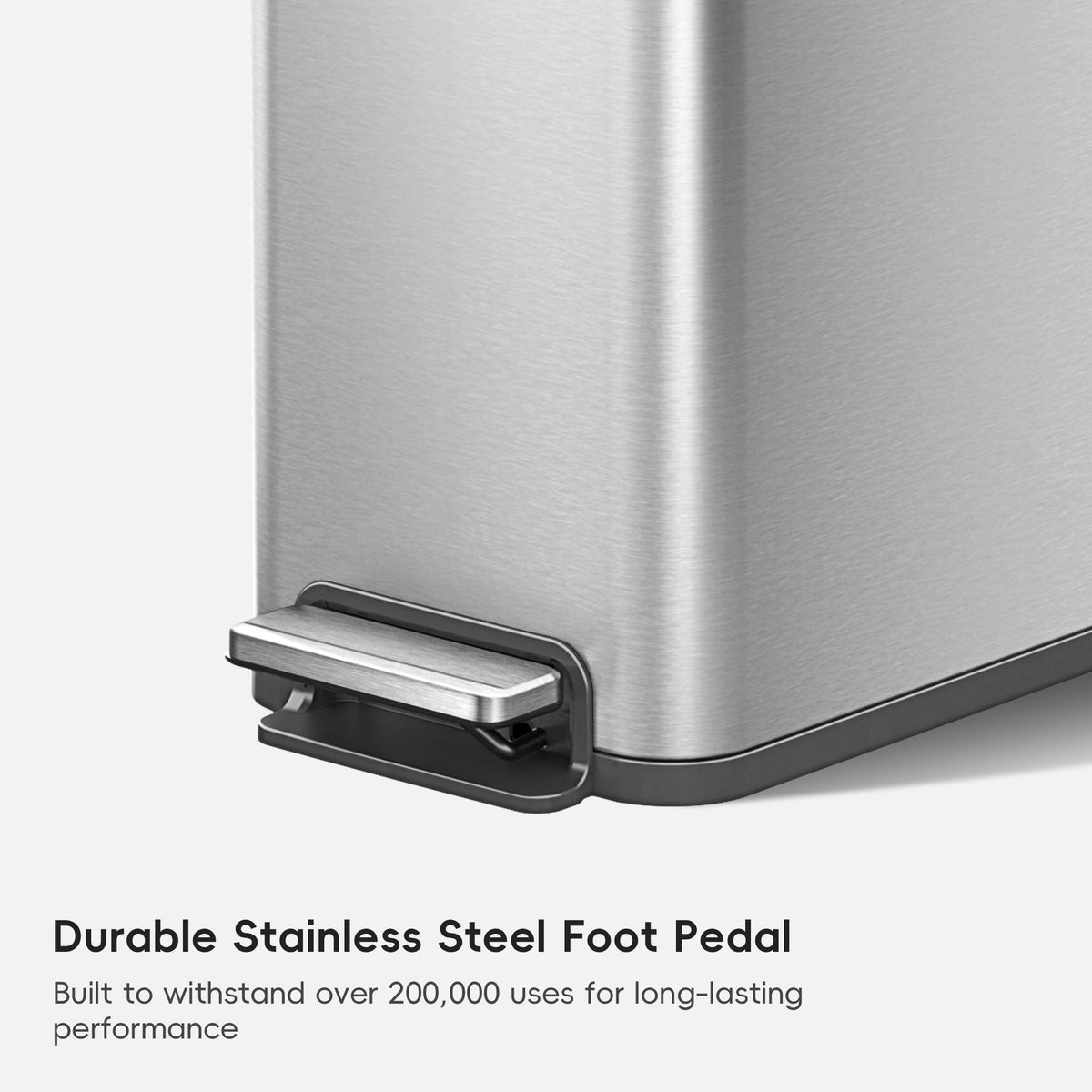 Hudson Slim Stainless Steel Step Trash Can 50 L / 13.2 Gal