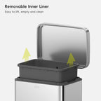 Madison Small Step Can with Liner Stainless Steel 6 L / 1.6 Gal