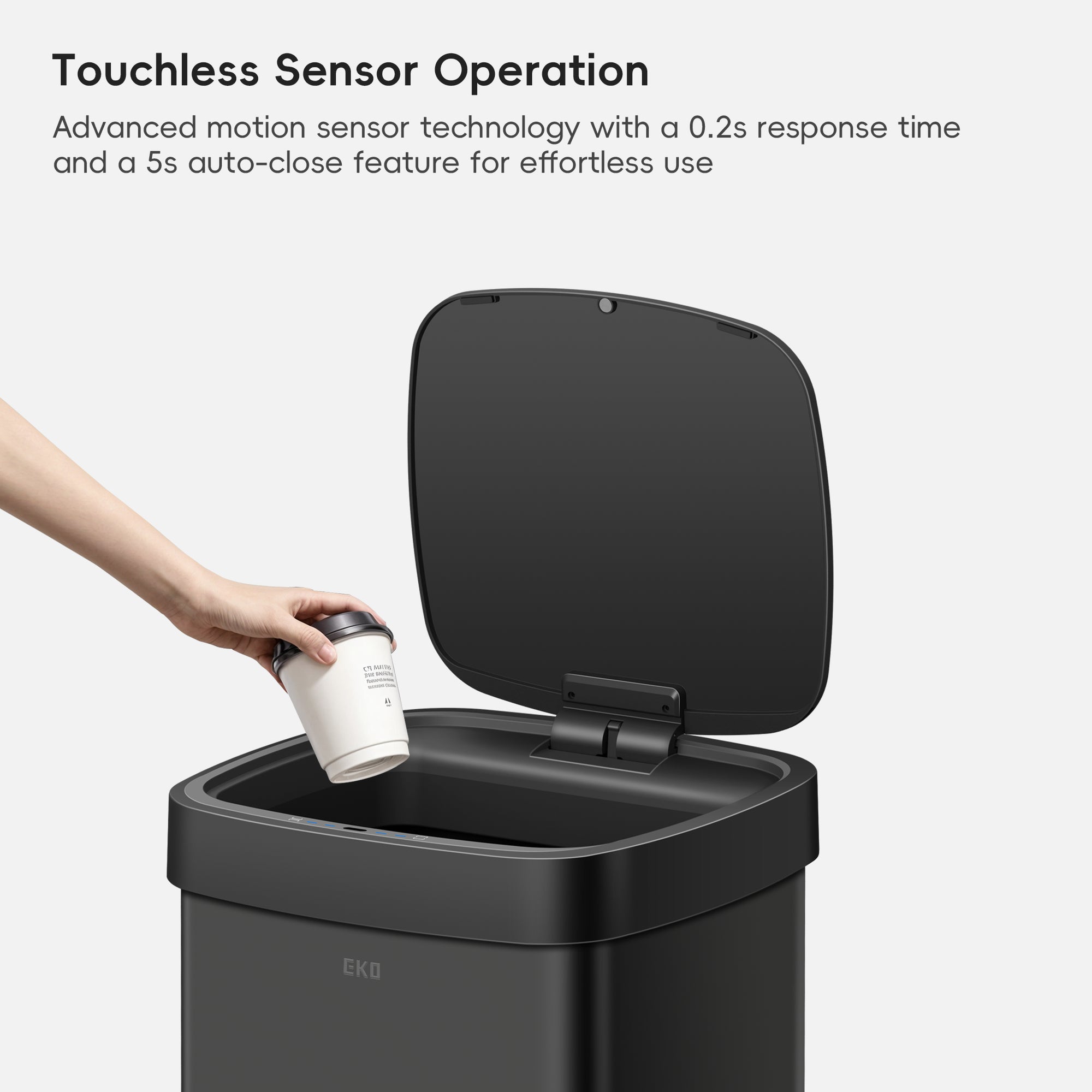 Ecosmart Motion Sensor Square Trash Can Stainless Steel 80 L / 21.1 Gal