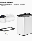 Astro  10L / 2.6 Gallon Slim Sensor Trash Can with Butterfly Lid-Matte White