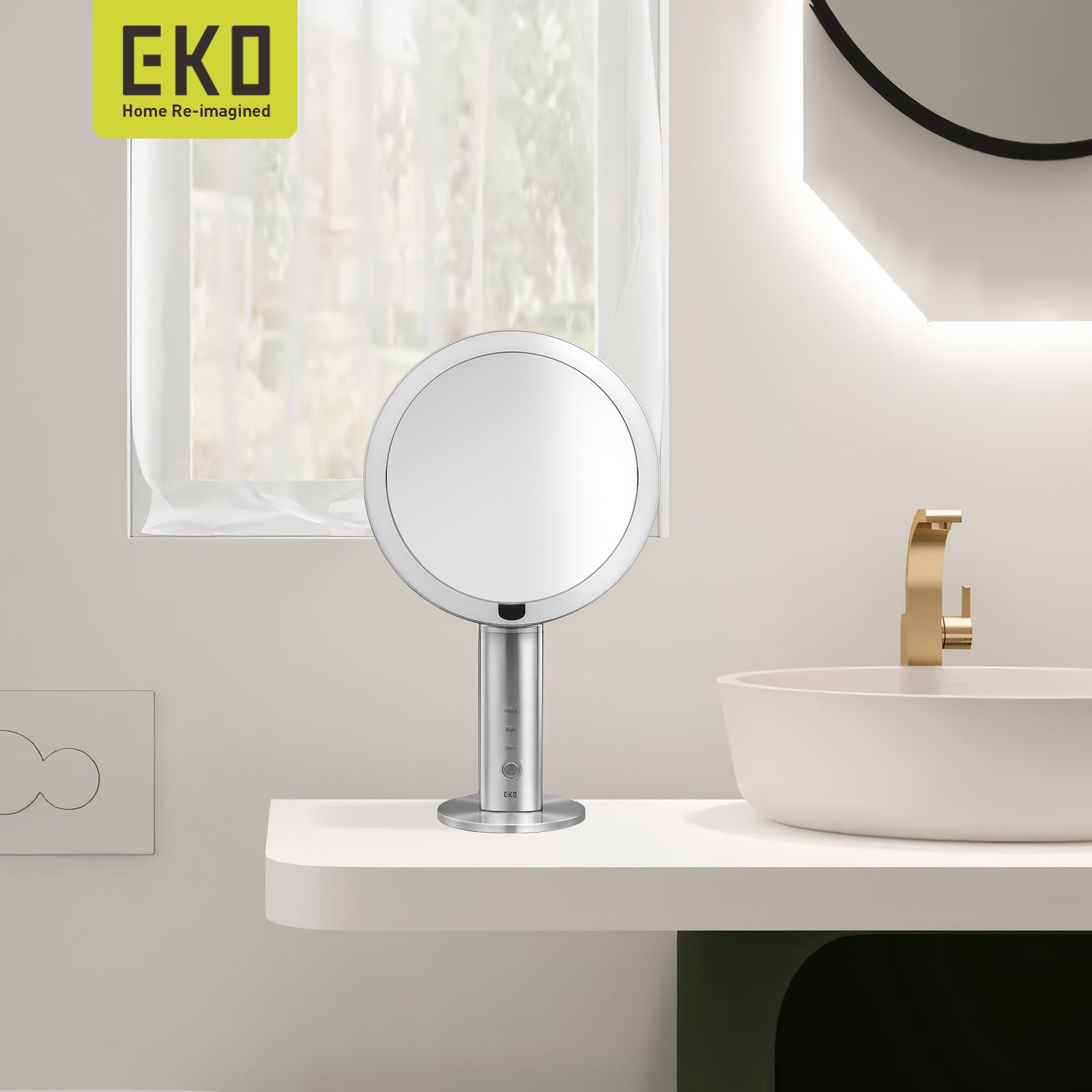 iMira Pro 8" 1X/5X Double Sided Sensor Mirror - Stainless Steel – Bathroom