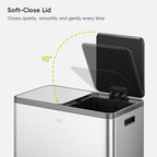 EcoCasa Plus Dual Recycling Trash Can 10.6+10.6 Gal