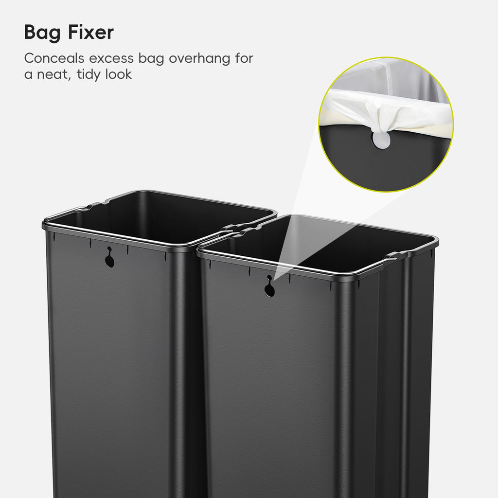 EcoCasa Plus Dual Recycling Trash Can 10.6+10.6 Gal
