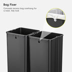 EcoCasa Plus Dual Recycling Trash Can 10.6+10.6 Gal