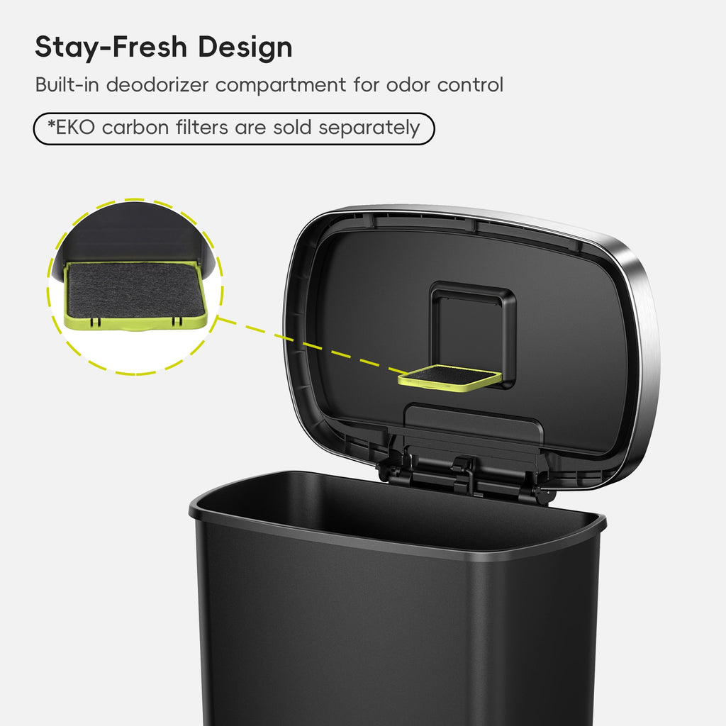 Hana Select Plastic Resin Step Trash Can 50 L / 13 Gal