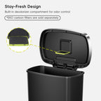Hana Select Plastic Resin Step Trash Can 50 L / 13 Gal