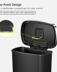 Hana Select Plastic Resin Step Trash Can 50 L / 13 Gal