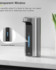 EKO Aroma Pro 13.5 fl oz Touchless Automatic Liquid Soap Dispenser-Stainless Steel – Transparent Window
