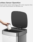 Ecosmart Motion Sensor Square Trash Can Stainless Steel 80 L / 21.1 Gal