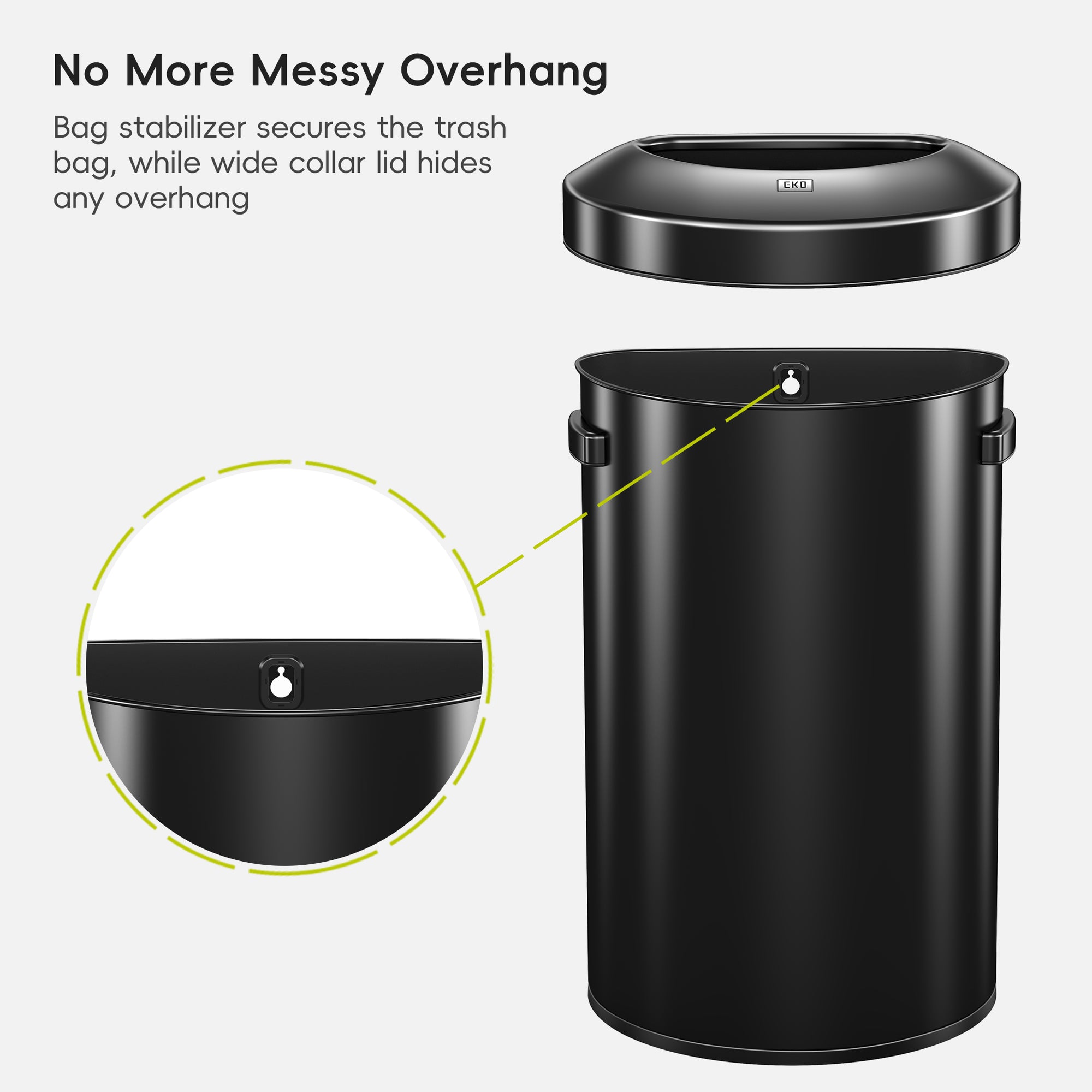 Urban Semi-Round Commercial Open Top Waste Bin