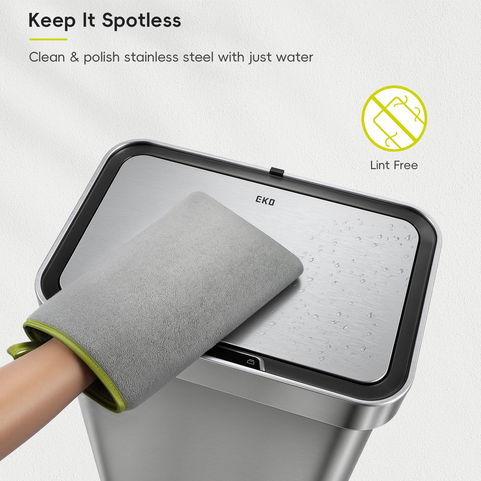 EKO Microfiber Cleaning Mitt for Stainless Steel – Keep it Spotless