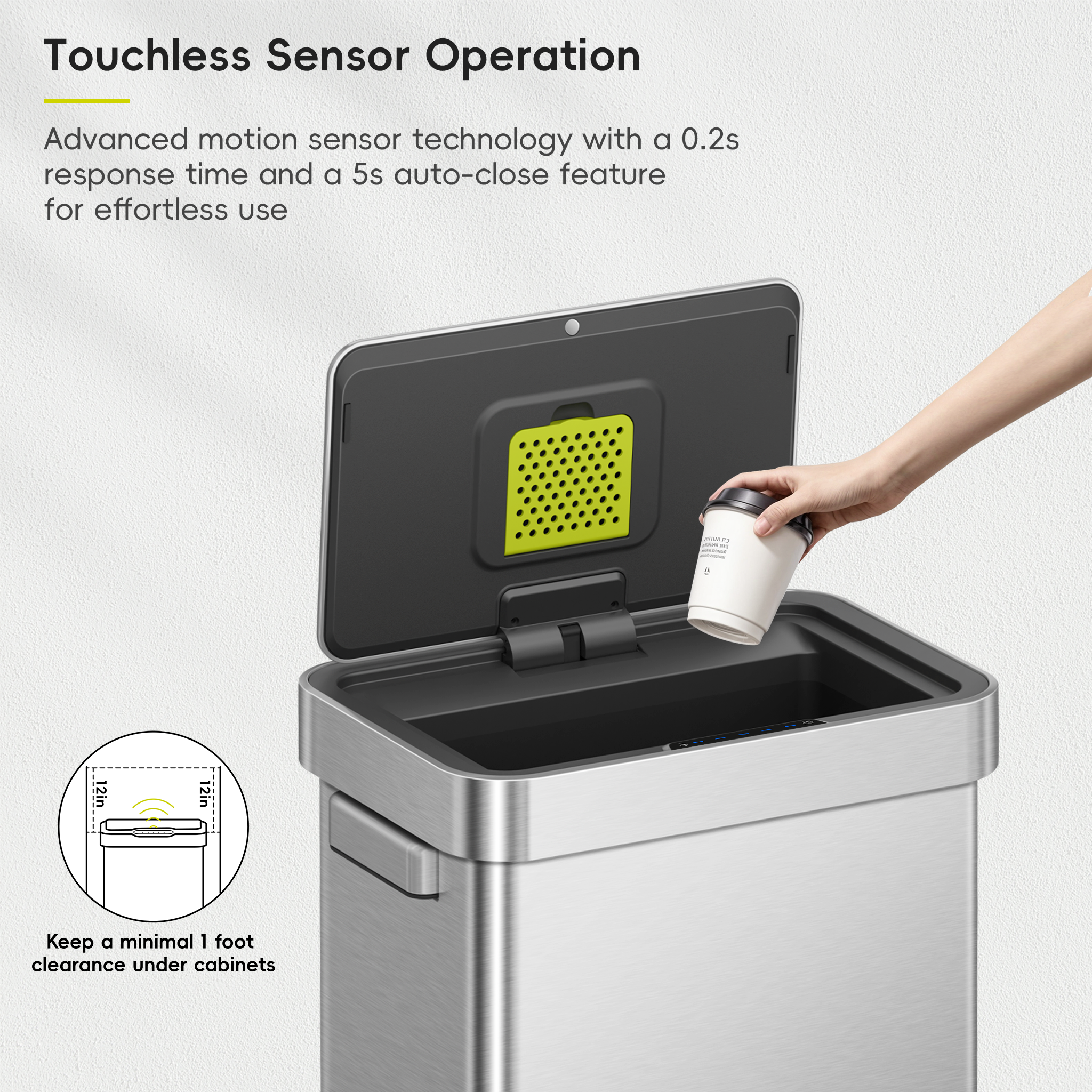 Mirage-T 50 Litre Sensor Bin - Thumbnail 3