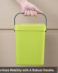 EKO Puro Compost Bin with Lid - Lime 5L / 1.32 Gal – Countertop Convenience – Effortless Mobility with A Robust Handle