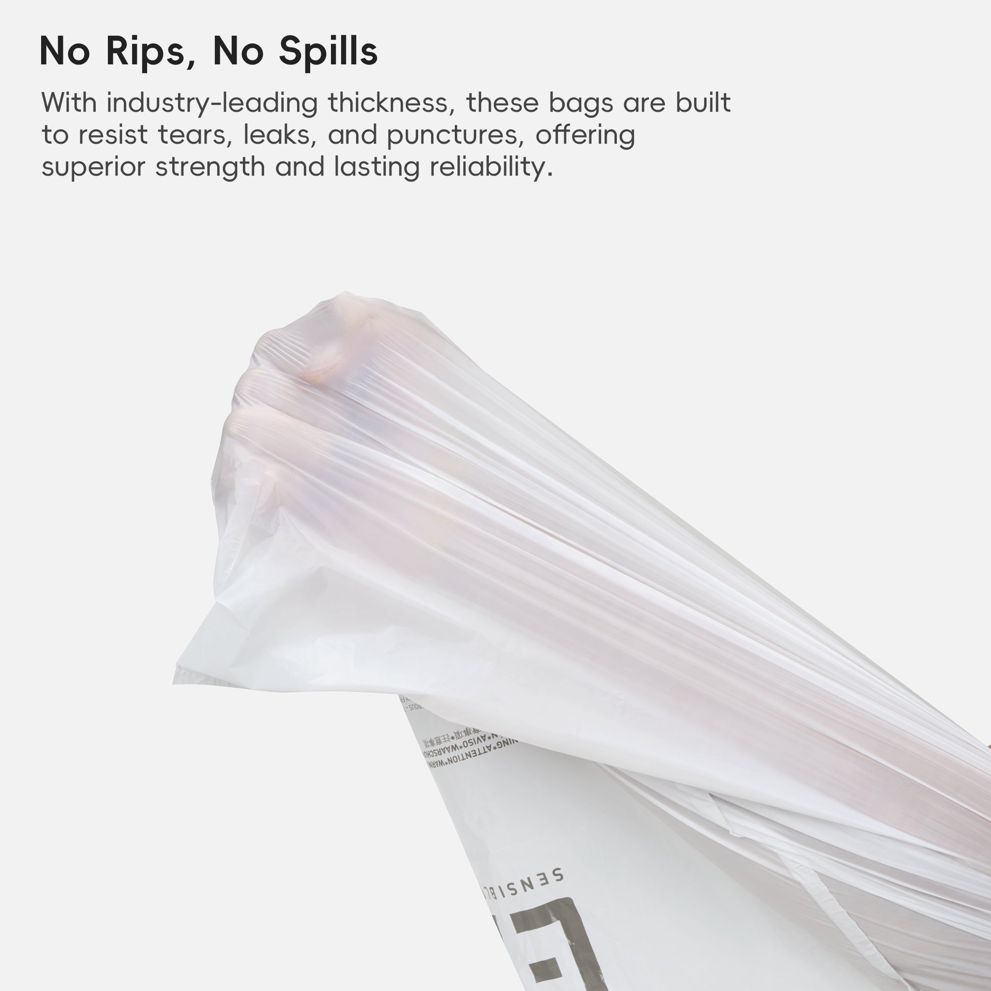 Code J - 12.9 Gallon (45-49L) Easy-Dispense Roll Trash Bag - 60 Count