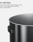 Urban Round Open Top Can Commercial Grade - 60L / 16 Gal - Black Stainless Steel