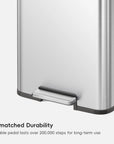 Madison Step Can with Liner Stainless Steel